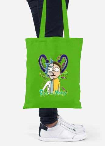 Еко-сумка шоппер Рік Санчез Рік та Морті (Rick Sanchez Rick and Morty) (92102-2935-LM) салатова MobiPrint Lite (256923579)