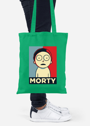 Еко-сумка шоппер Рік Санчез Рік та Морті (Rick Sanchez Rick and Morty) (92102-2931-KG) зелена MobiPrint Lite (256921367)