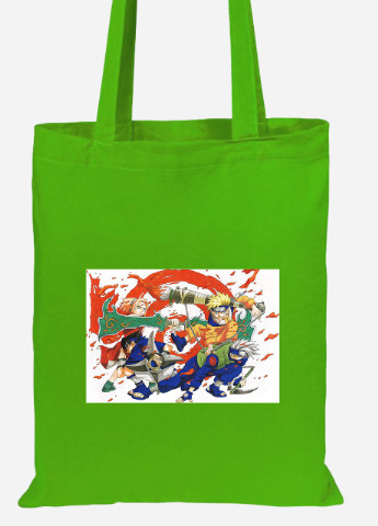 Еко-сумка шоппер Наруто (Naruto) (92102-3111-LM) салатова MobiPrint Lite (256921109)