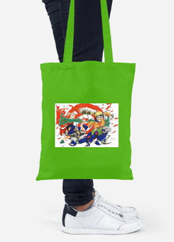 Еко-сумка шоппер Наруто (Naruto) (92102-3111-LM) салатова MobiPrint Lite (256921109)
