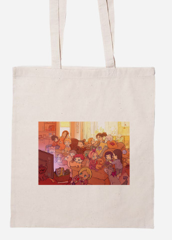 Еко-сумка шоппер Наруто (Naruto) (92102-3090-BG) бежева MobiPrint Lite (256920729)
