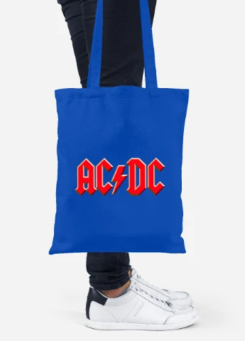 Эко сумка шопер (AC DC) (92102-1980-SK) голубая MobiPrint Lite (256921270)