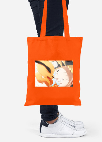 Эко сумка шопер Наруто (Naruto) (92102-3087-OG) оранжевая MobiPrint Lite (256923948)
