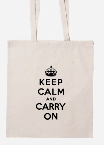 Эко сумка шопер Keep Calm (92102-2009-BG) бежевая MobiPrint Lite (256924607)