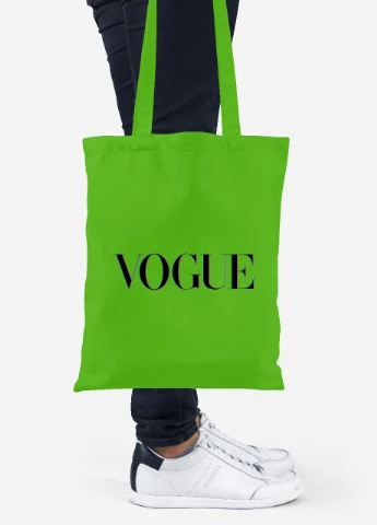 Эко сумка шопер Vogue (92102-1956-LM) салатовая MobiPrint Lite (256922377)