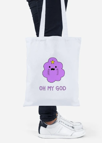 Эко сумка шопер Принцесса пупырка (Lumpy Space Princess) (92102-1575) белая MobiPrint Lite (256921073)