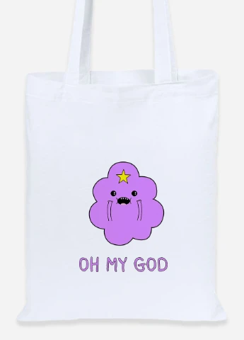 Эко сумка шопер Принцесса пупырка (Lumpy Space Princess) (92102-1575) белая MobiPrint Lite (256921073)
