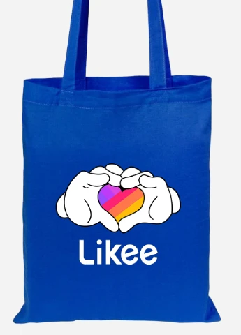 Еко-сумка шоппер Likee (92102-1711-SK) голуба MobiPrint Lite (256922564)