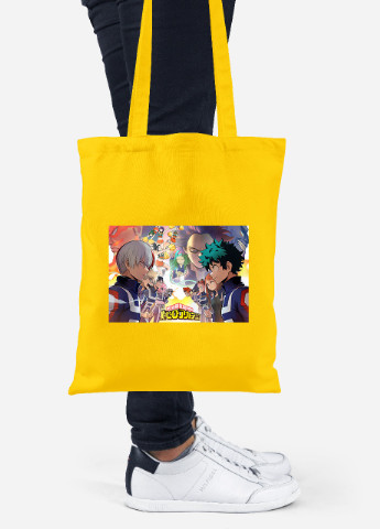 Эко сумка шопер Моя геройская академия (My Hero Academia) (92102-3070-SY) желтая MobiPrint Lite (256920428)