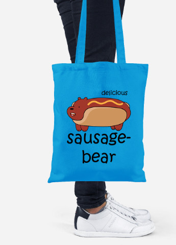 Эко сумка шопер Вся правда о медведях (We Bare Bears) (92102-2906-BL) синяя MobiPrint Lite (256921964)