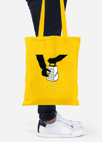 Еко-сумка шоппер Реальність (92102-2088-SY) жовта MobiPrint Lite (256923033)