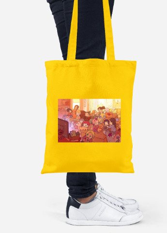 Эко сумка шопер Наруто (Naruto) (92102-3090-SY) желтая MobiPrint Lite (256922781)