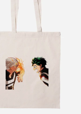 Еко-сумка шоппер Моя геройська академія (My Hero Academia) (92102-3060-BG) бежева MobiPrint Lite (256921516)