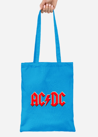 Эко сумка шопер (AC DC) (92102-1980-BL) синяя MobiPrint lite (256920228)