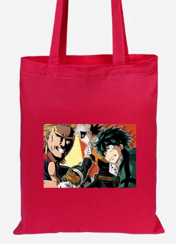 Еко-сумка шоппер Моя геройська академія (My Hero Academia) (92102-3066-RD) червона MobiPrint Lite (256923759)