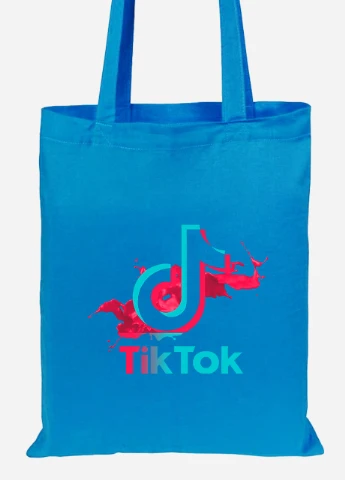 Эко сумка шопер Tik Tok (92102-1943-BL) синяя MobiPrint Lite (256921376)