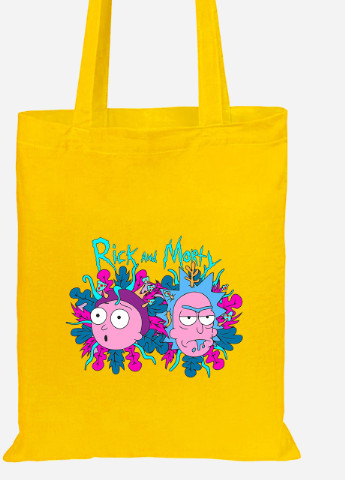 Еко-сумка шоппер Рік Санчез Рік та Морті (Rick Sanchez Rick and Morty) (92102-2947-SY) жовта MobiPrint Lite (256921743)