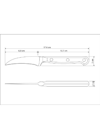 Ніж для очищення шкірки CENTURY 76 мм Tramontina (256930719)