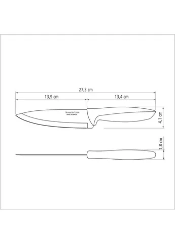 Нож Chef Plenus 152 мм Light grey Tramontina (256930687)
