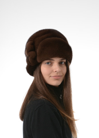 Жіночий зимовий норковий капелюх із цільного хутра Меховой Стиль зигзаг (256943227)