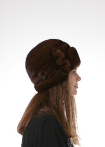 Женская зимняя норковая шляпа из цельного меха Меховой Стиль зигзаг (256943227)