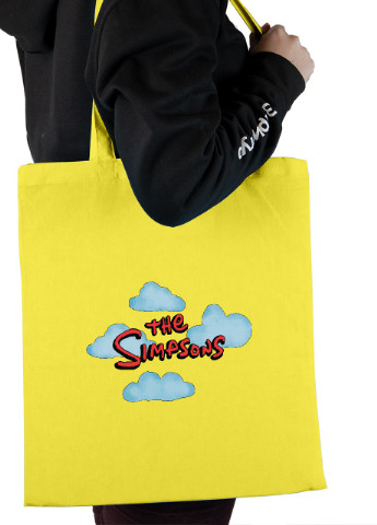 Эко сумка шопер Симпсоны (The Simpsons) (92102-3412-SY) желтая MobiPrint lite (256945788)