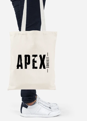 Еко-сумка шоппер Апекс ледженс лого(Apex Legends logo) (92102-3499-BG) бежева MobiPrint Lite (256943471)