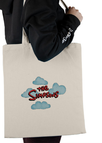 Еко-сумка шоппер Сімпсони (The Simpsons) (92102-3412-BG) бежева MobiPrint lite (256945630)