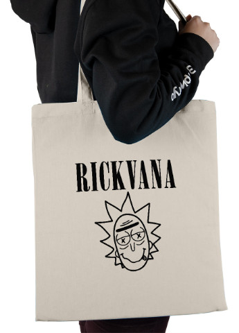 Еко-сумка шоппер Rickvana (92102-3443-BG) бежева MobiPrint lite (256945928)