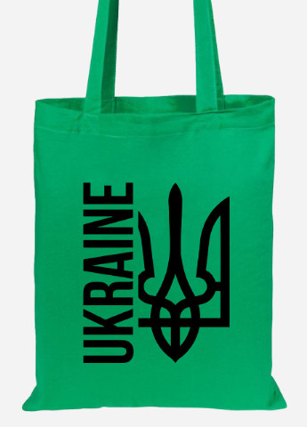 Эко сумка шопер Украина (92102-3794-KG) зеленая MobiPrint lite (256944955)