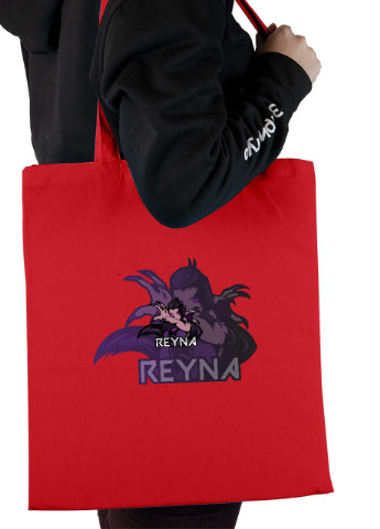 Еко-сумка шоппер Валорант Рейну (Valorant Reyna) (92102-3540-RD) червона MobiPrint lite (256945959)