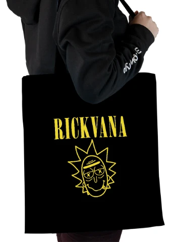 Еко-сумка шоппер Rickvana (92102-3443-BK) чорна MobiPrint Lite (256945051)