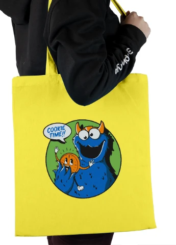 Еко-сумка шоппер Коржик (Cookie Monster Loki) (92102-3423-SY) жовта MobiPrint Lite (256943514)
