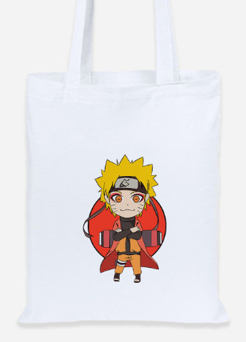 Еко-сумка шоппер Наруто (Naruto) (92102-3478) біла MobiPrint Lite (256945280)