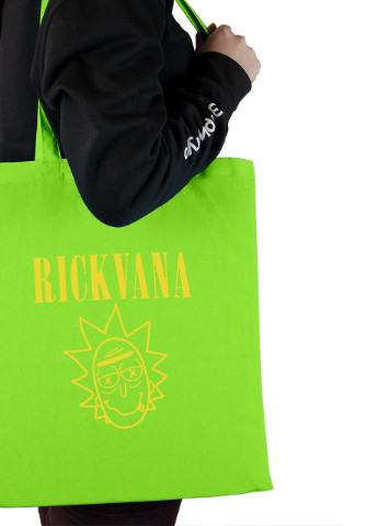 Эко сумка шопер Rickvana (92102-3443-LM) салатовая MobiPrint lite (256945167)