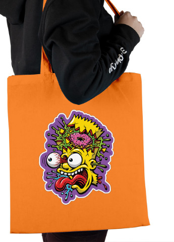 Еко-сумка шоппер Барт Сіпсон (92102-3905-OG) помаранчева MobiPrint lite (256945131)