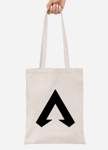 Эко сумка шопер Апекс леджендс,лого (Apex Legends logo) (92102-3495-BG) бежевая MobiPrint lite (256944756)