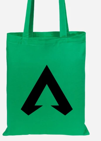 Еко-сумка шоппер Апекс леджендс, логотип (Apex Legends logo) (92102-3495-KG) зелена MobiPrint Lite (256944347)