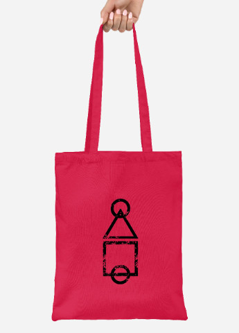 Эко сумка шопер Игровое поле Игра в кальмара (Squid Game) (92102-3375-RD) красная MobiPrint lite (256945880)