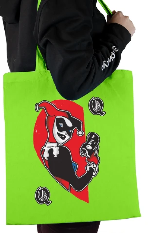 Еко-сумка шоппер Харлі Квін (Harley Quinn) (92102-3462-LM) салатова MobiPrint Lite (256943455)