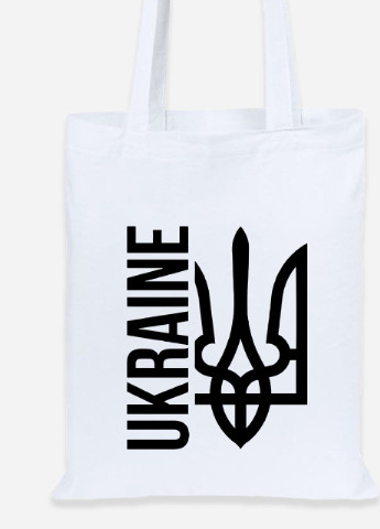 Еко-сумка шоппер Україна (92102-3794) біла MobiPrint Lite (256944895)