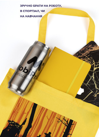 Еко-сумка шоппер Дуже дивні справи постер (Stranger Things poster) (92102-3573-BL) синя MobiPrint Lite (256943511)