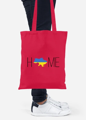 Эко сумка шопер Дом (92102-3765-RD) красная MobiPrint Lite (256944146)