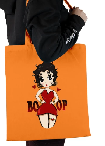 Еко-сумка шоппер Бетті Буп (Betty Boop) (92102-3468-OG) помаранчева MobiPrint Lite (256943608)
