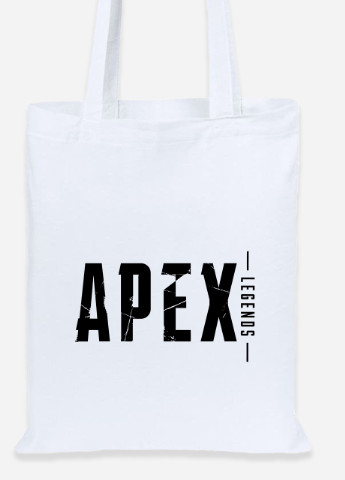 Еко-сумка шоппер Апекс ледженс лого(Apex Legends logo) (92102-3499) біла MobiPrint lite (256945508)