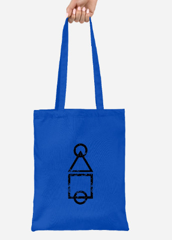Эко сумка шопер Игровое поле Игра в кальмара (Squid Game) (92102-3375-SK) голубая MobiPrint lite (256945269)
