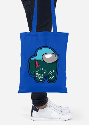 Еко-сумка шоппер Амонг Ас та Гра в кальмара (Among Us and Squid Game) (92102-3476-SK) голуба MobiPrint lite (256945777)