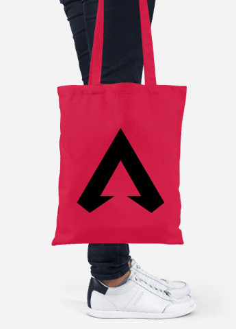 Эко сумка шопер Апекс леджендс,лого (Apex Legends logo) (92102-3495-RD) красная MobiPrint lite (256944252)