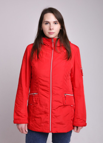 Червона демісезонна куртка жіноча червона весняна тонка TARORE Приталенная