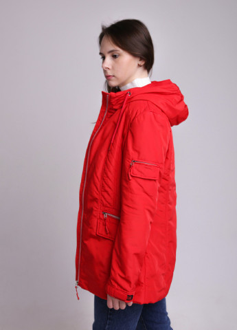 Красная демисезонная куртка женская красная весенняя тонкая TARORE Приталенная